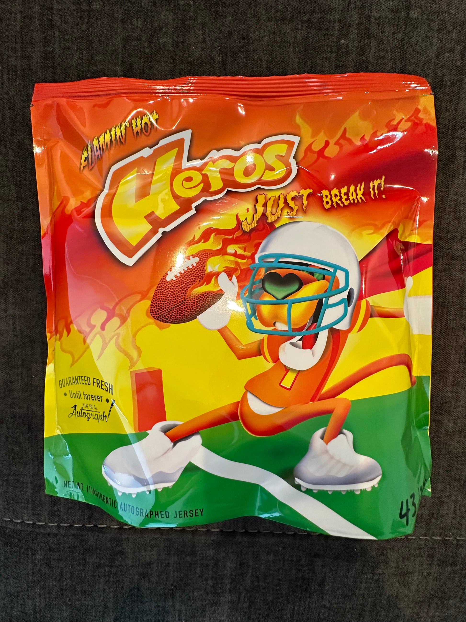 'FLAMIN' Hot Heros Jersey - Mystery Bag - 1 Football Jersey - Authentic Autograph